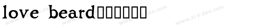 love beard字体转换